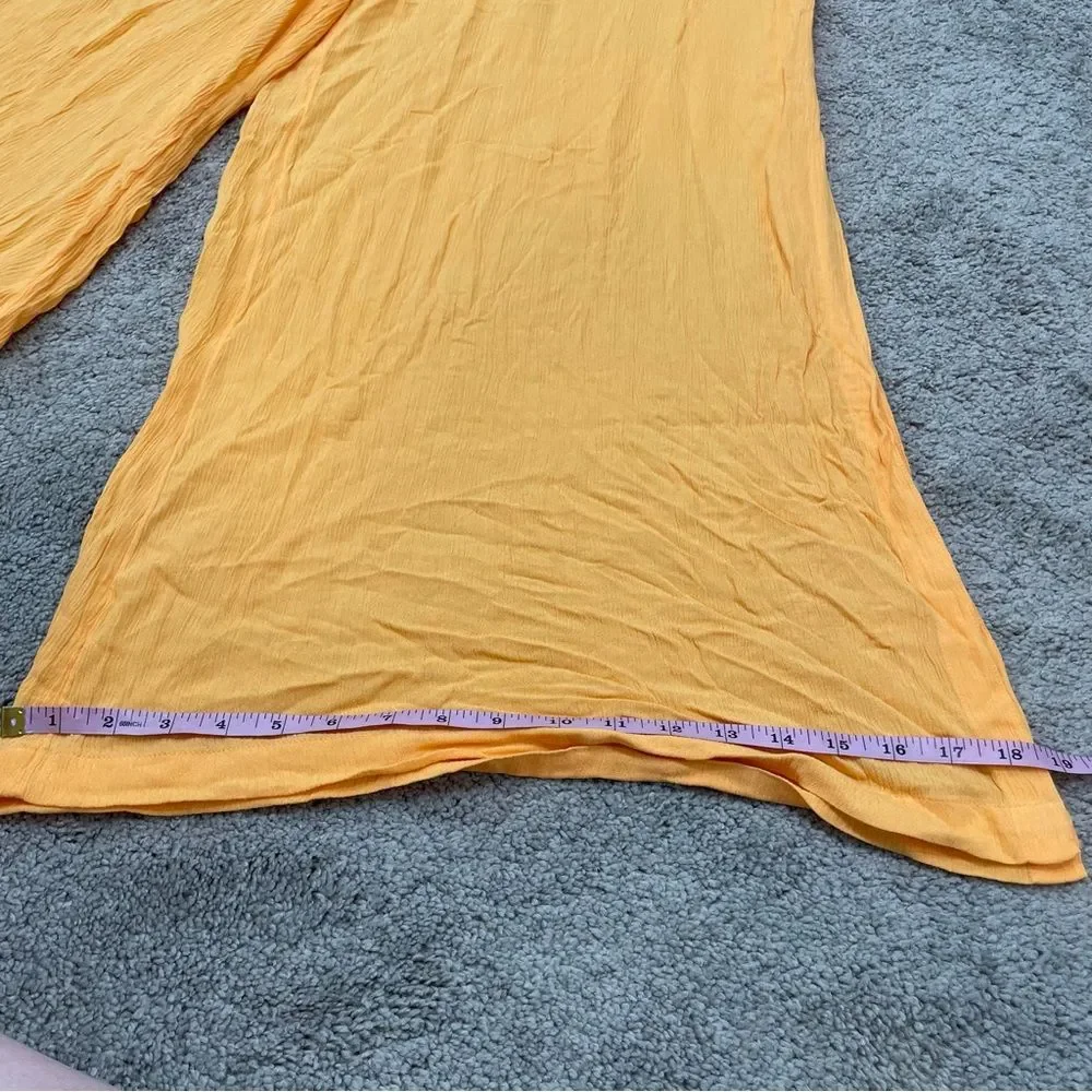 NWT ASOS Flourescent Orange Swim Cover Wide Leg  Pants Size 8